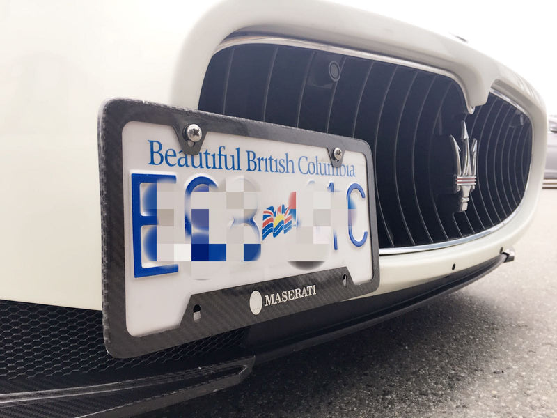 Deluxe Carbon fiber license plate frame